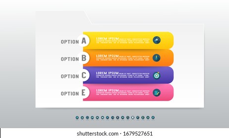 Design Business template infographic chart element with place date for presentations.
