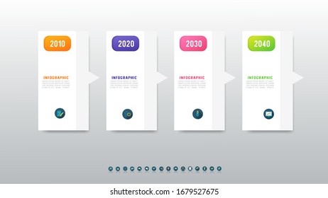 Design Business template infographic chart element with place date for presentations.