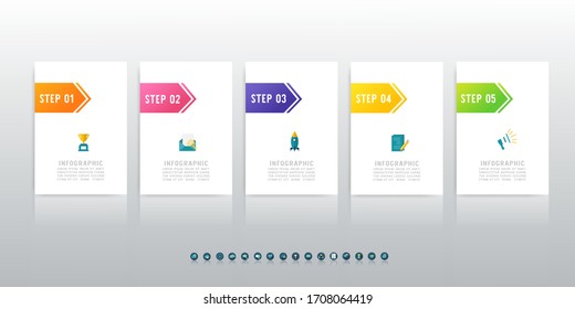 Design Business template infographic chart element with place date for presentations.