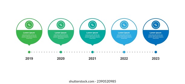 Diseñar un elemento vectorial infográfico de plantilla de negocio con un proceso de 5 pasos o opciones 