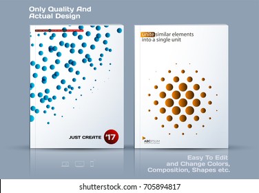 Design of business vector template, abstract brochure