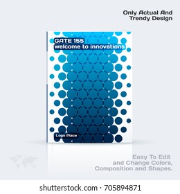 Design of business vector template, abstract brochure