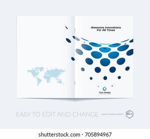 Design of business vector template, abstract brochure