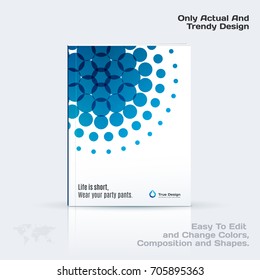Design of business vector template, abstract brochure