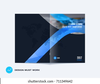 Design of business vector template, brochure, abstract annual report,