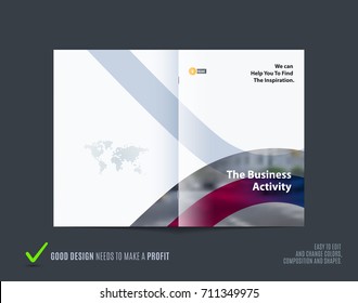 Design of business vector template, brochure, abstract annual report,