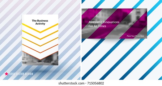 Design of business vector template, brochure, abstract annual report,