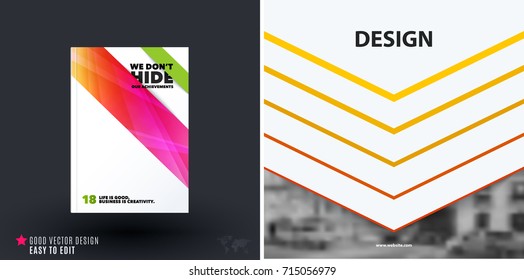 Design of business vector template, brochure, abstract annual report,
