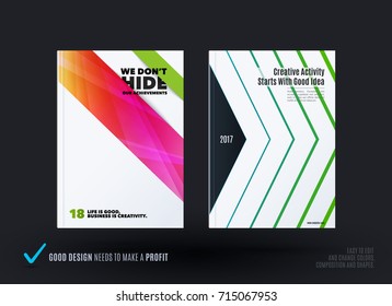 Design of business vector template, brochure, abstract annual report,