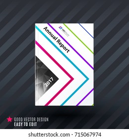 Design of business vector template, brochure, abstract annual report,
