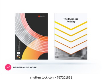 Design of business vector template, brochure