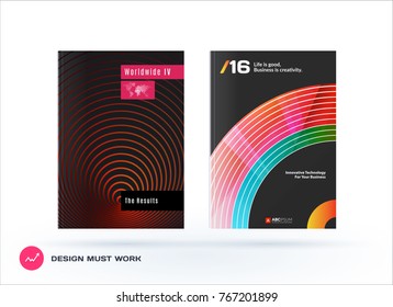Design of business vector template, brochure