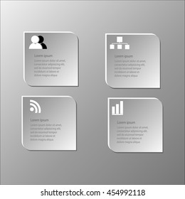 Design business Vector website element, infographic for web with steps