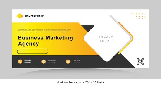 Criar modelo de webinar de negócios horizontal. Design de banner moderno adequado para cabeçalho de tampa, cartaz, folheto