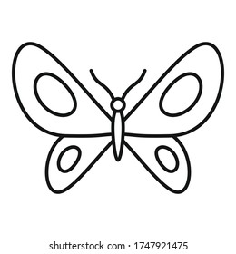 Design butterfly icon. Outline design butterfly vector icon for web design isolated on white background