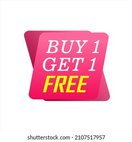 Design of Buy 1 Get 1 Free vector