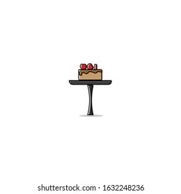 Design a cake icon template on Valentine's Day