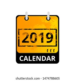 Design calendar for 2019 year. Vector illustration in flat style