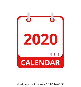 Design calendar for 2020 year. Vector illustration in flat style