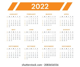 Design calendar 2022 template. eps 10