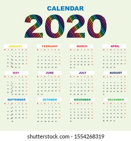 DESIGN CALENDAR NEW YEAR 2020