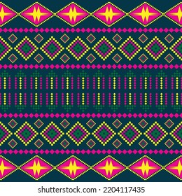 The design of the canvas with fixed geometric shapes.