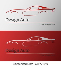 Design car with business card template. Vector illustration.