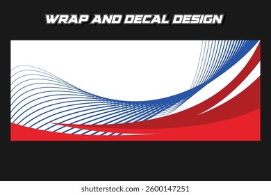 Design Car decal livery wrap banner abstract stripe sporty EPS 10