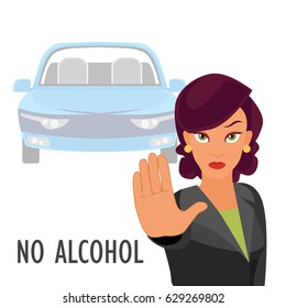 the design of the car salesman. drink. don't drive drunk. Be careful, watch out for accident