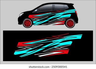 design car wrap with cool line pattern