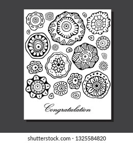  design card or banner template. floral style
