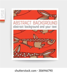 Design of card in cut out background.vector card.