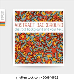 Design of card in cut out background.vector card.