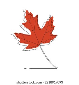 The design card element pattern for the leaf of maple in nature's autumn and Christmas  holiday in winter thanksgiving and celebrate in October of every year.
