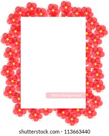 Design of a card with flowers