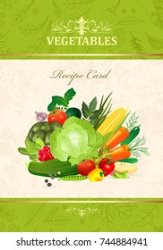 design card with fresh vegetables for your design