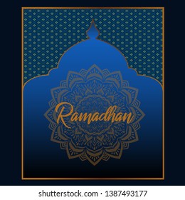 design card islamic ramadhan mubarak