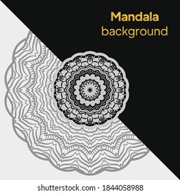 Design-Karte mit mandala. Vektorgrafik