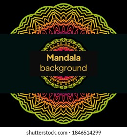 Design card with mandala. Vector illustration