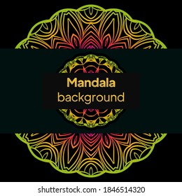 Design card with mandala. Vector illustration