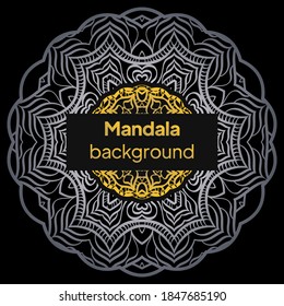 Design card with mandala. Vector illustration