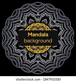 Design card with mandala. Vector illustration