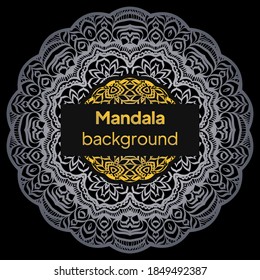 Tarjeta de diseño con mandala. Ilustración del vector