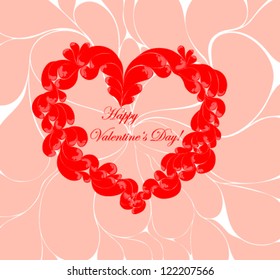 Design of a card for St. Valentine's Day