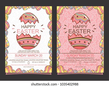 Design cards for a happy Easter day