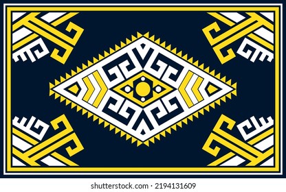 design for carpet fashion background, wallpaper, batik, fabric, clothing, and wrapping. Geometric ethnic pattern traditional, Moroccan kaftans tribe pattern diamond art carpet embroidery style.