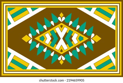 design for carpet fashion background, wallpaper, batik, fabric, clothing, and wrapping. Geometric ethnic pattern traditional, Moroccan kaftans simple tribe diamond pattern art carpet embroidery style.