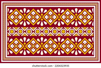 design for carpet fashion background, wallpaper, batik, fabric, clothing, and wrapping. Geometric ethnic pattern traditional, Moroccan kaftans tribe diamond circle pattern art carpet embroidery style.