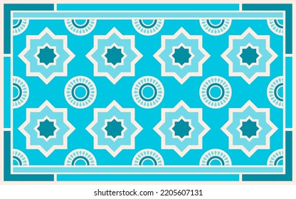 design for carpet fashion background, wallpaper, batik, fabric, clothing, and wrapping. Geometric ethnic pattern traditional, Moroccan kaftans geometric star and sun sign art carpet embroidery style.