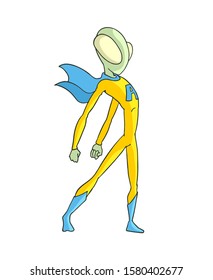 design of cartoon alien draw